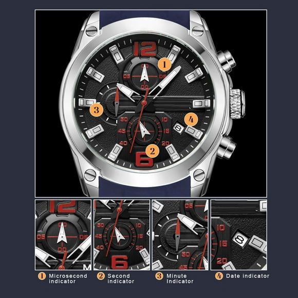 reloj de pulsera de silicona reloj analógico de cuarzo impermeable para hombres rotekt 30m reloj de pulsera redondo con correa de silicona anggrek otros