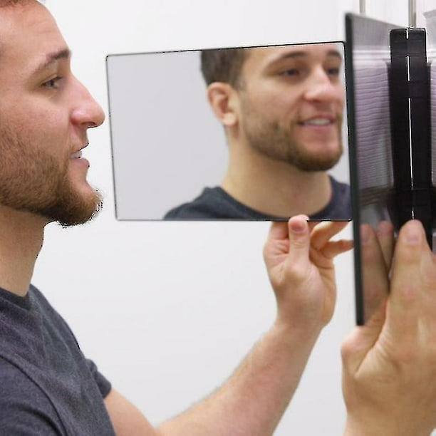 Espejo de pared de 3 vías para autocorte de pelo, espejo de peluquero 360,  espejo de tocador portátil Diy, espejo Triple para cortar, recortar,  afeitar, escote kaili Sencillez