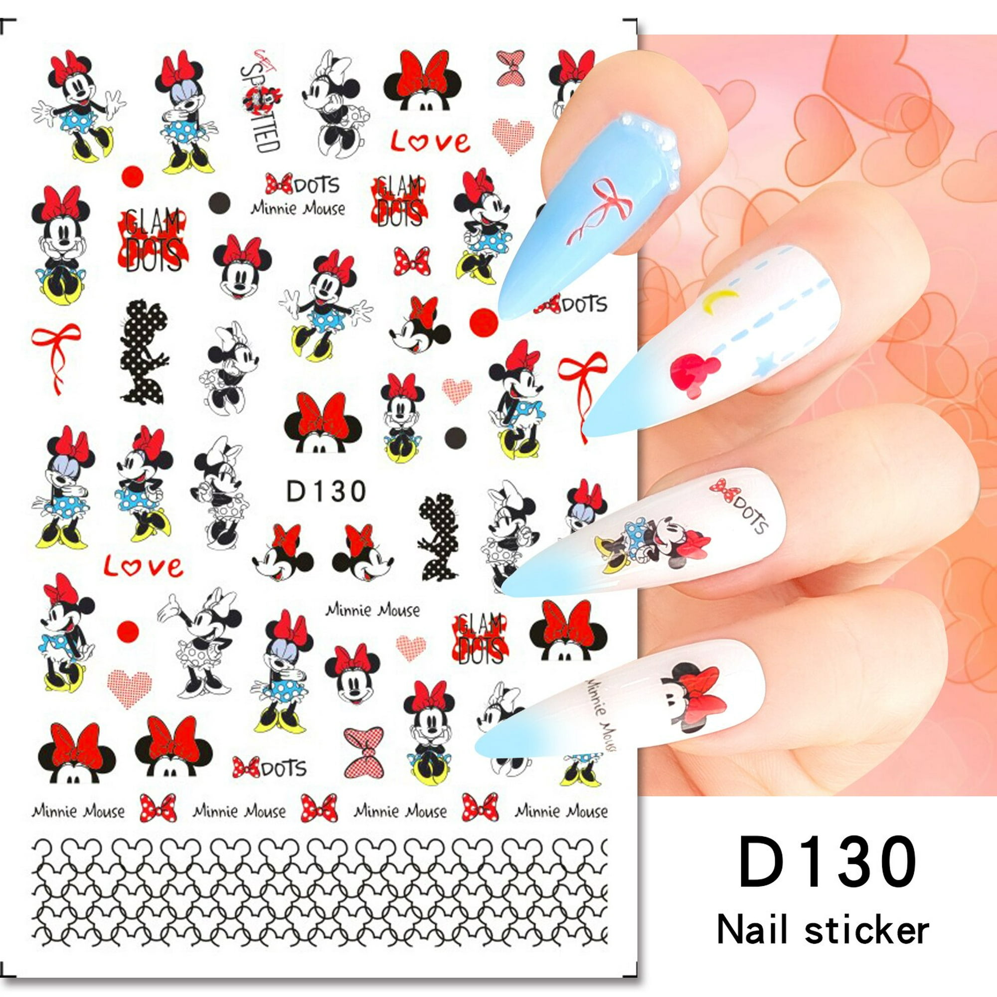 Pegatinas de dibujos animados de Disney para uñas, Stitch, suministros de  Arte de uñas, Mickey, Minnie, Pato Donald, pegatinas 3D, calcomanías de  decoración de uñas Alegría Market