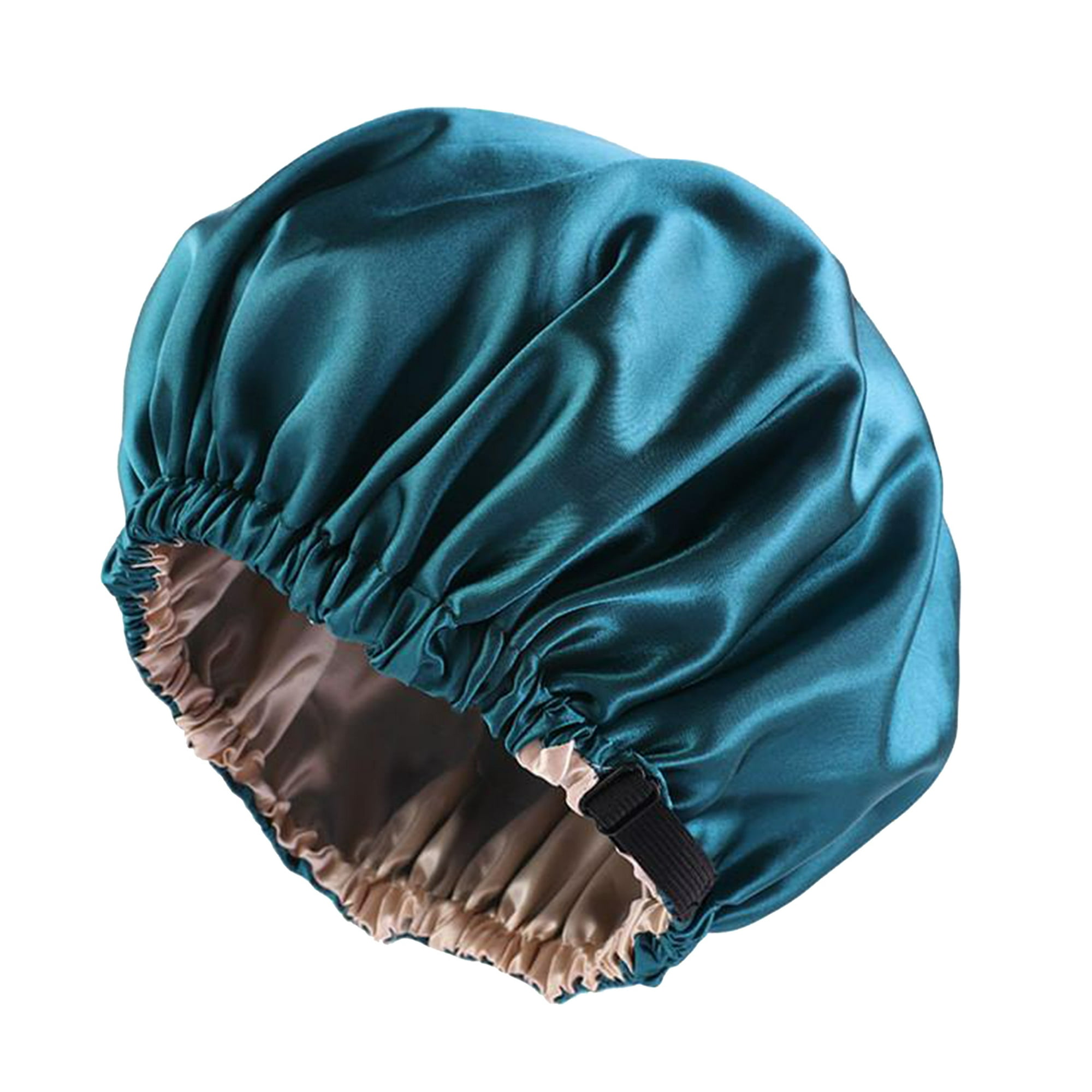 Gorro de satén para dormir, paquete de 4 gorros grandes de seda para  mujeres negras con banda elástica suave para el cuidado del cabello