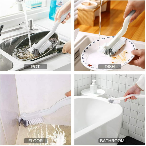 Cepillo de limpieza para lechada, cepillo de limpieza para azulejos,  cepillos de limpieza para el hogar para juntas baño, cepillos de fregad  BLESIY cepillos de limpieza