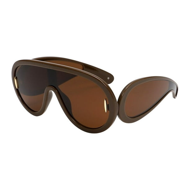 Y2K-gafas de sol de una pieza para hombre y mujer, lentes de
