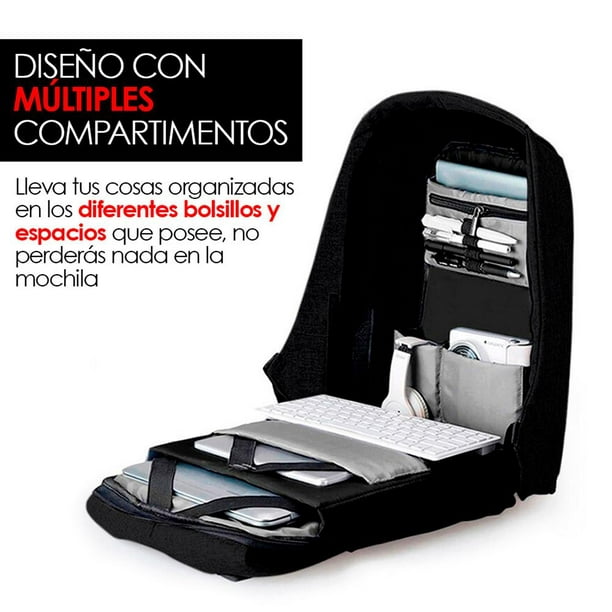 Mochila Antirrobo Impermeable, con Puerto USB Para Power Bank y Cierre –  Safety Mart Mx