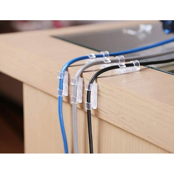 Clips redondos para cables, soporte de gestión de cables