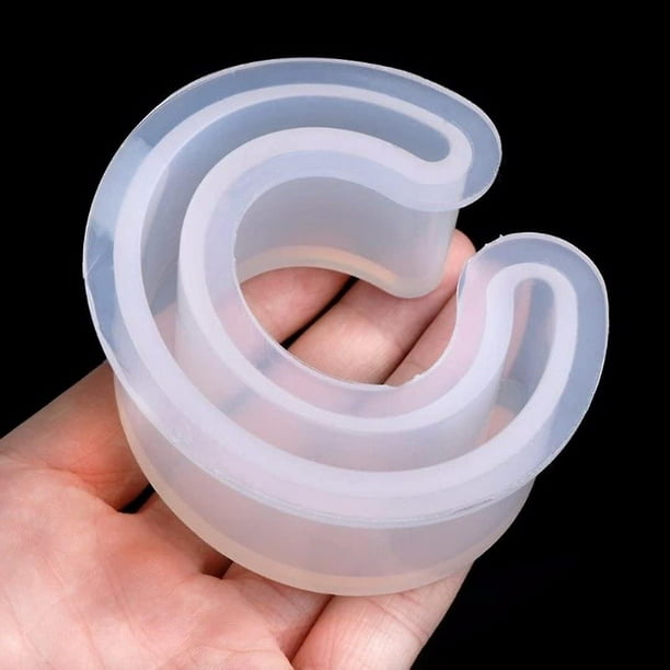 Moldes de resina epoxi en forma de C, joyería de pulsera de resina de molde  de silicona JAMW Sencillez
