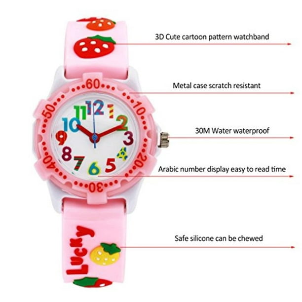 Reloj infantil WUTAN para niñas y niños de 5 a 7, 6 a 12 y 11 a 15 años,  relojes de pulsera para niñas, impermeables, bonitos relojes de pulsera  para niños y niñas