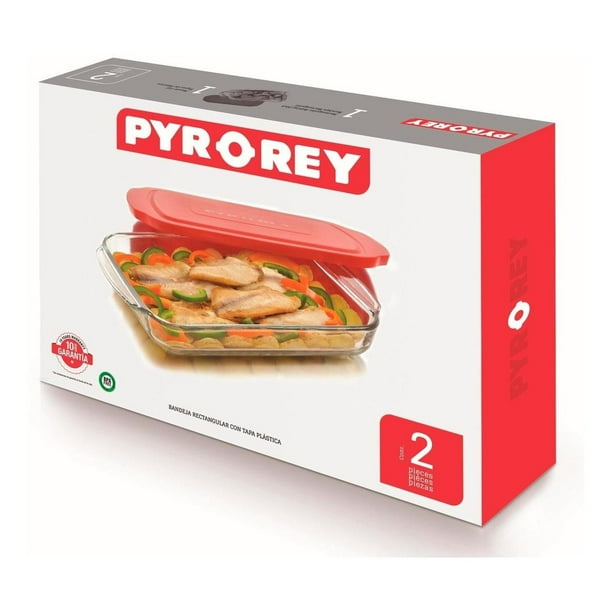 Refractario Rectangular De Vidrio Con Tapa Pyrorey 2.56 Lt - Jumbo