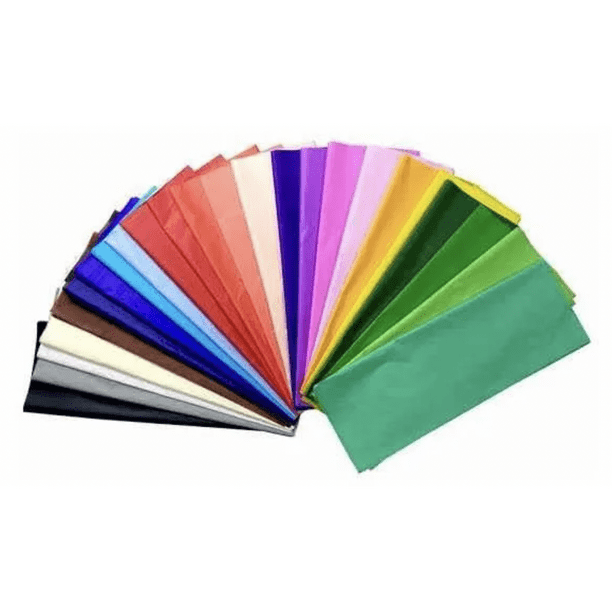 100 Pliegos Papel China Papel de Seda 70x50CM varios colores para hacer  Manualidades Decorativas