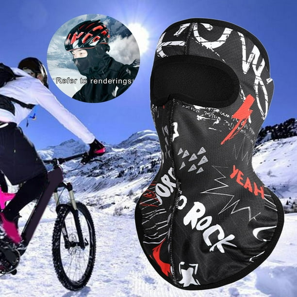 Pasamontañas - facial para clima frío - de esquí a prueba Capucha Sombrero  Gorra para hombres y mujeres Motocic Negro Soledad Pañuelo de pasamontañas