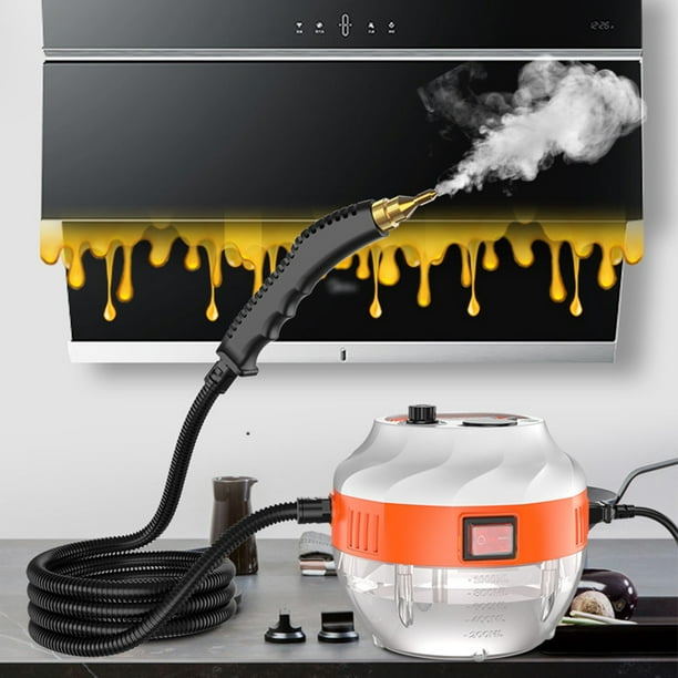 Limpiador de vapor portátil de mano, máquina de limpieza a vapor  presurizada de alta temperatura con cabezales de cepillo para muebles de  cocina, 2500W - AliExpress