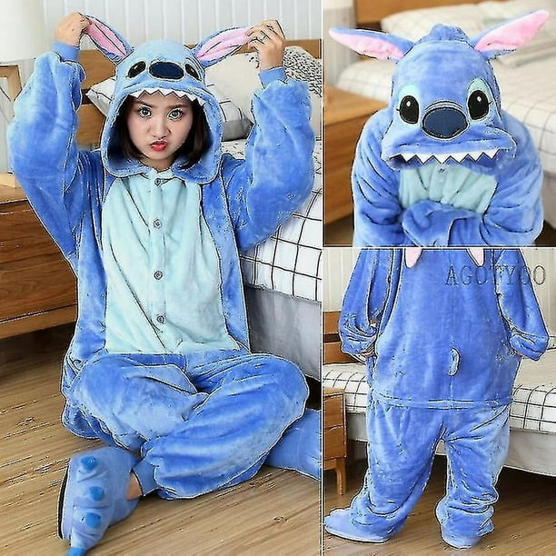 Disney-disfraz de Lilo Stitch para adultos y hombres, mono con capucha,  pijama, ropa de Halloween