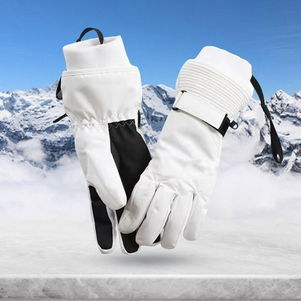 Guantes de nieve para mujer, guantes de esquí impermeables para pantalla  táctil, guantes cálidos de invierno para snowboard