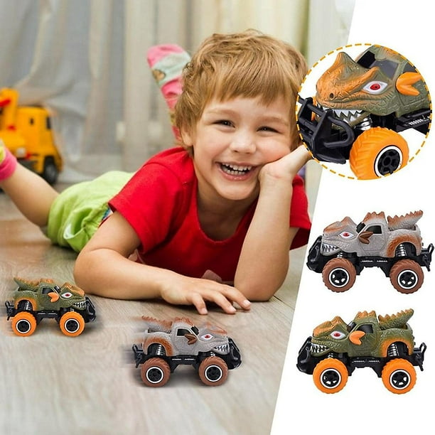 Coche teledirigido para niños de 2 a 6 años - Coches de juguete de  dinosaurio para niños, marrón Afortunado Sencillez