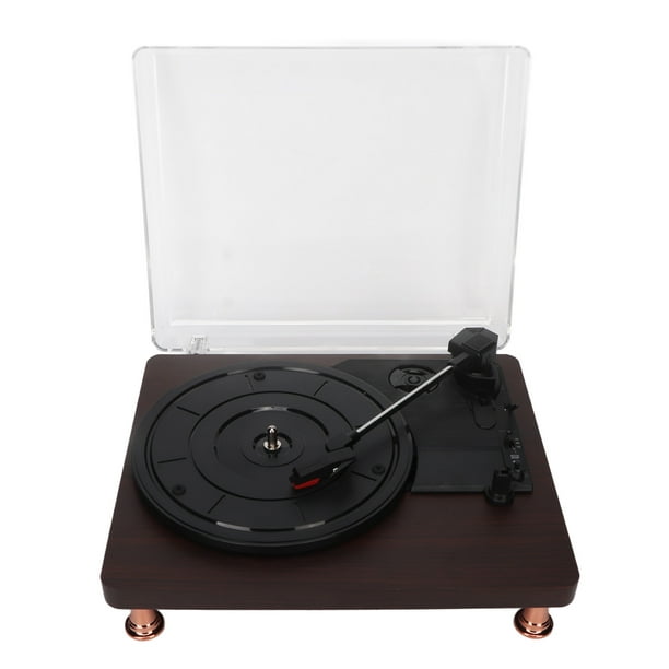 Tocadiscos con altavoces externos tocadiscos para discos de vinilo de 3  velocidades, reproductor LP de vinilo con 2 altavoces estéreo duales