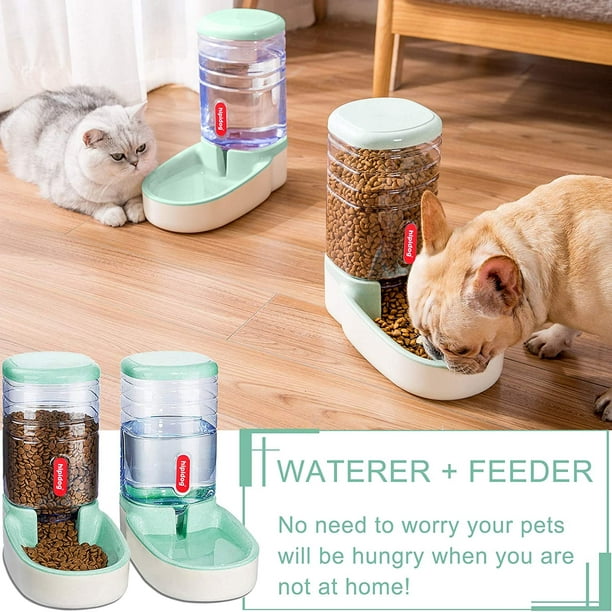 Comedero automático para mascotas, estación de alimentación de gran  capacidad, comedero para gatos y dispensador de agua para gatos de  interior, Yuyangstore Alimentador Automático