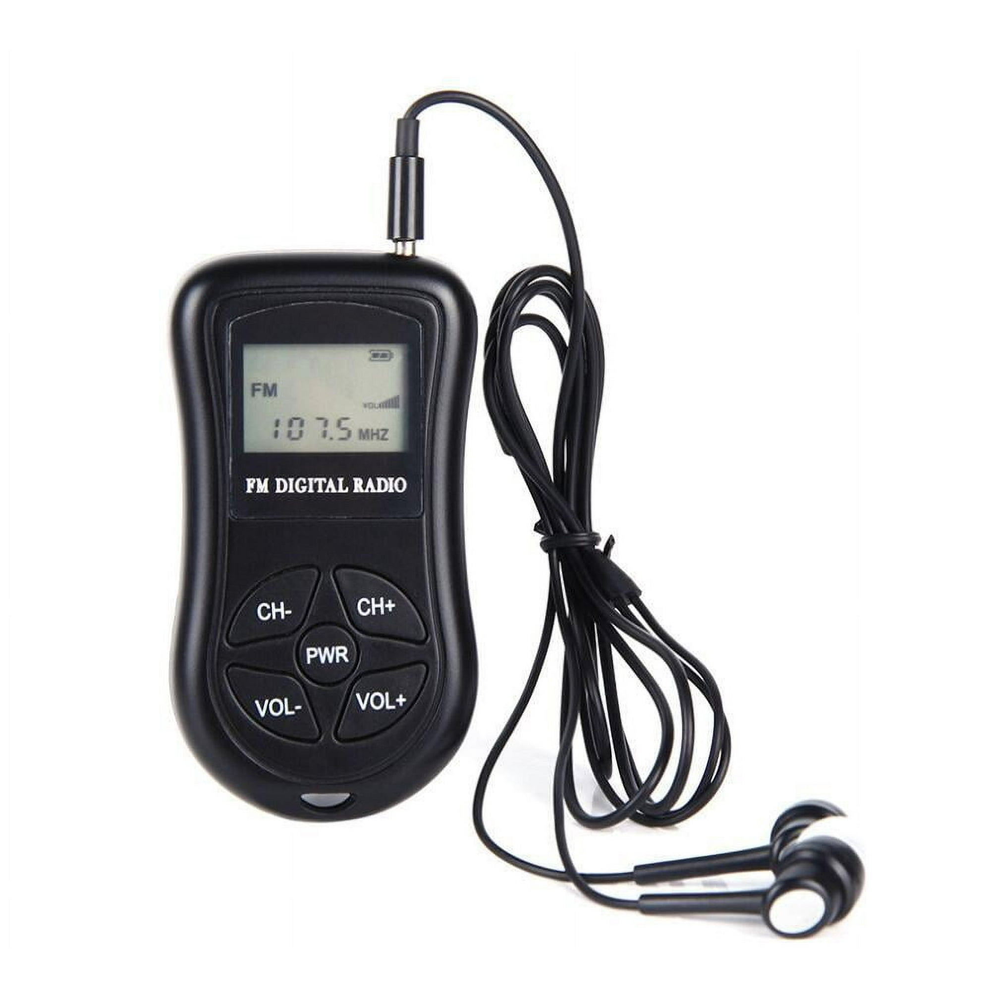 Mini bolsillo FM radio portátil 76-108MHz receptor de radio con  retroiluminación pantalla LCD con cable 3,5mm auriculares soporte tipo-C de  carga - AliExpress
