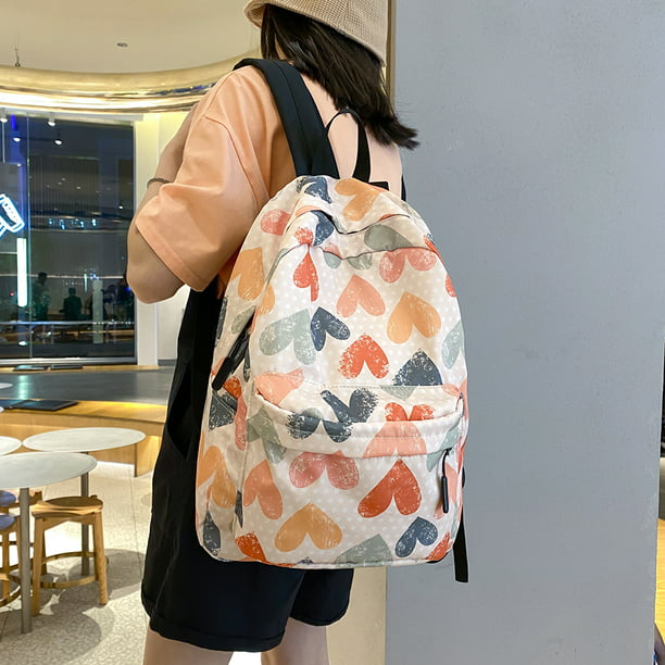 Mini mochila con grafiti de dibujos animados, bolso de hombro