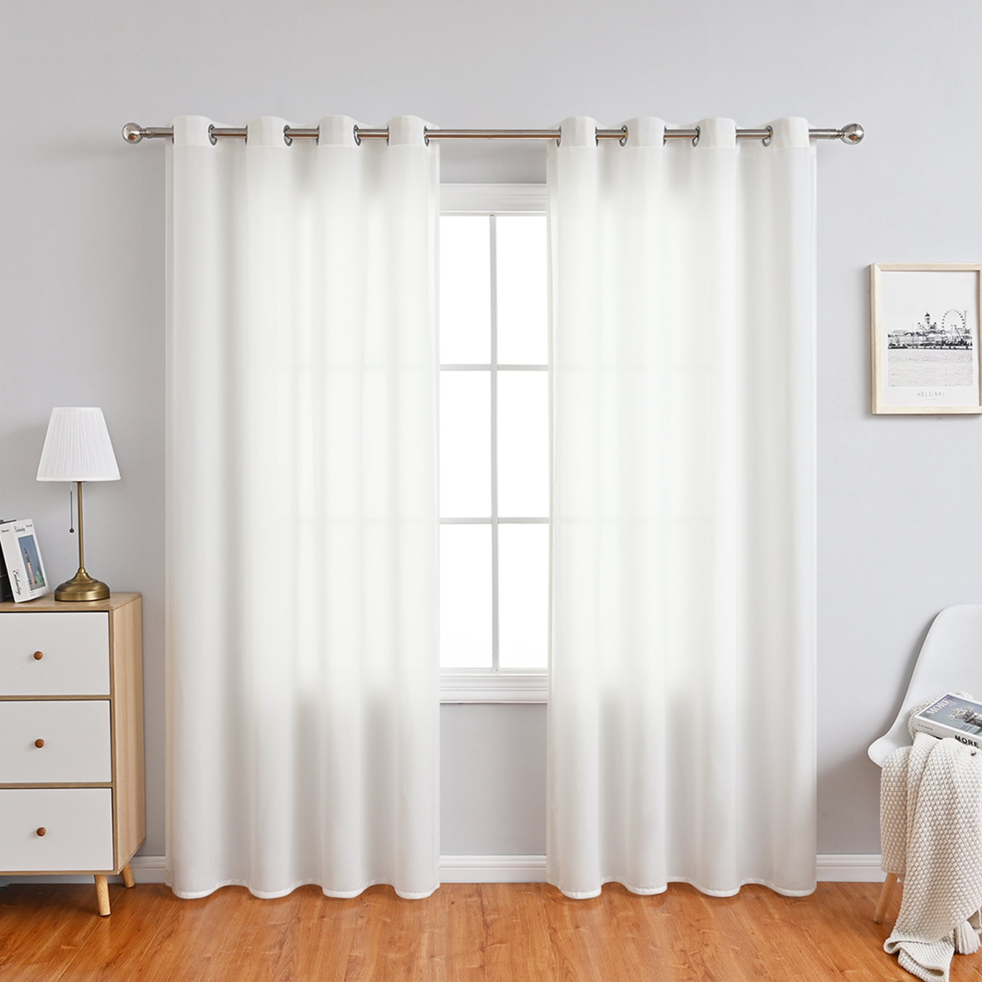 Cortinas semiopacas para cortinas impresas con aislamiento térmico para  dormitorio yeacher Cortinas de ventana