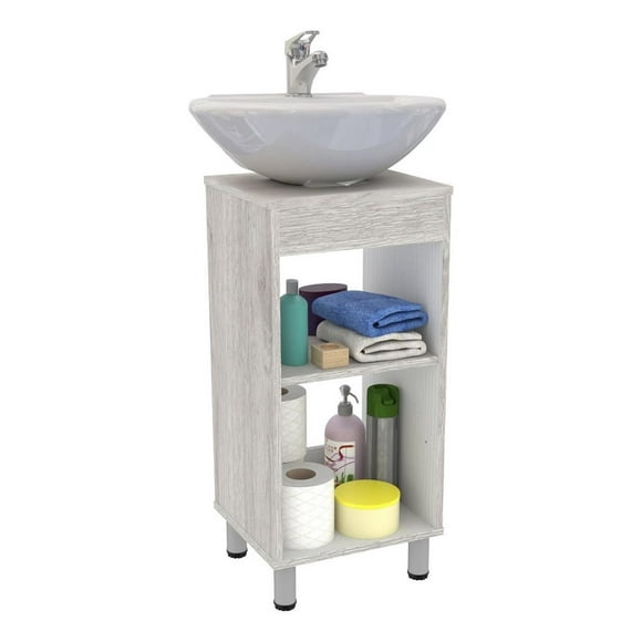 mueble de baño para lavabo dena maderkit ceniza sp maderkit p00403ibcz