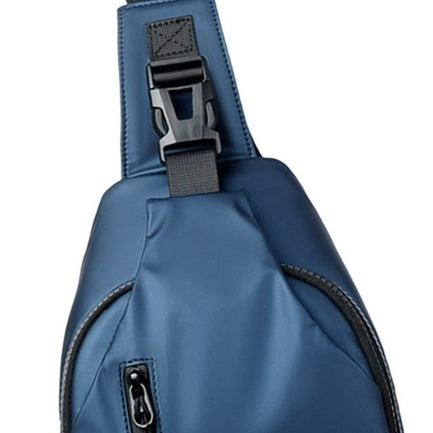Bolso de pecho pequeño para hombre, bolso de hombro, puerto de carga USB,  bolso deportivo ligero Azul-Poliéster Yuyangstore Bolsos bandolera para  hombre
