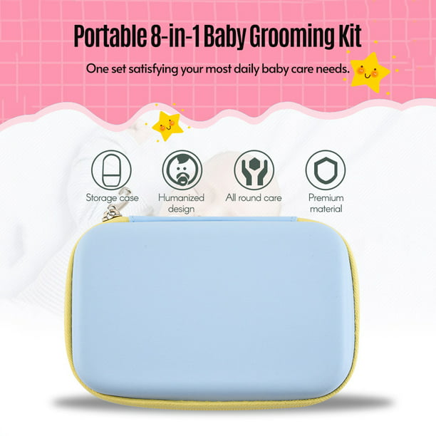  Kit de aseo 19 en 1 para bebé, juego de cuidado de la salud del  cuarto del bebé recién nacido, incluye cepillo de pelo, peine de dientes,  cortauñas, aspirador nasal, limpiador