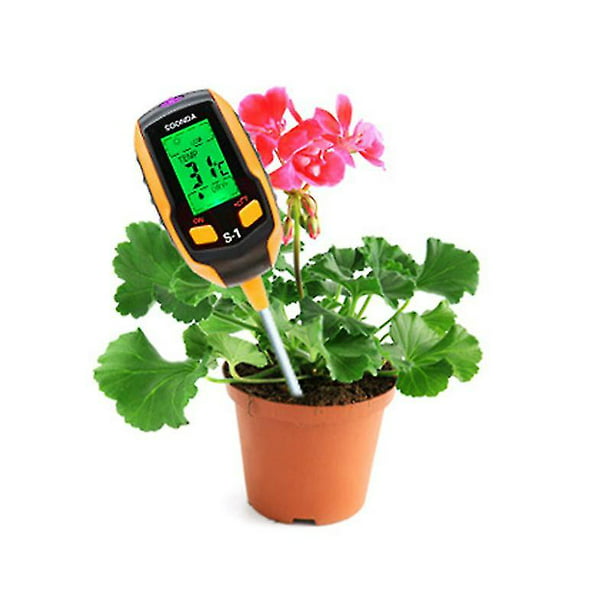 Medidor de humedad digital de suelo con medición de humedad de 0 a 80 % de  sonda para función estadística de suelo, pantalla digital y código de color
