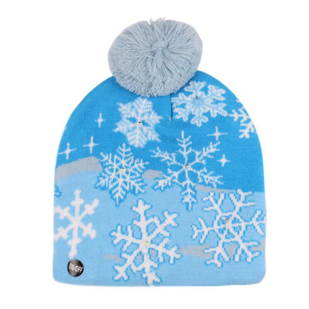 Gorro con patrón de copo de nieve, Moda de Mujer