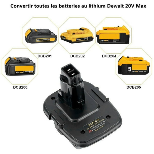 Como funciona el adaptador DCA1820 para baterías de 18V a 20V? – DEWALT