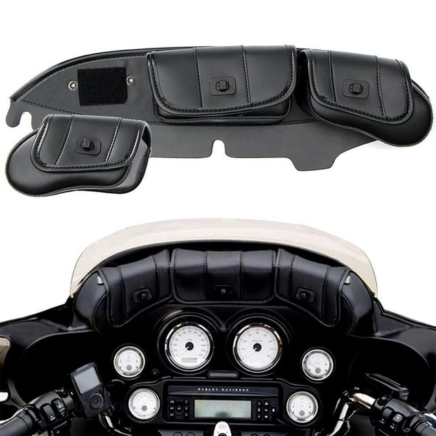 Bolsas de parabrisas accesorios Harley Davidson negras