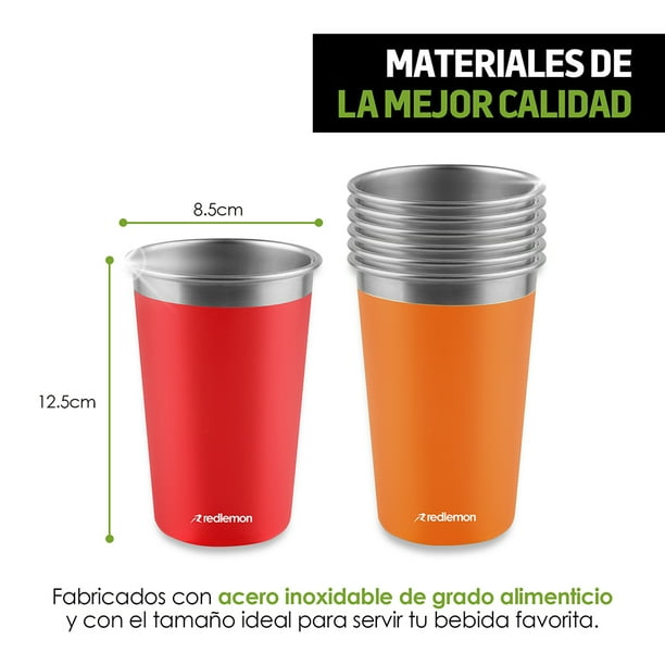 Redlemon Termo para Café de Acero Inoxidable 420 ml (2 Piezas