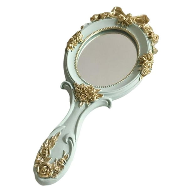 Espejo de Mano Decorativo Diseño de Salón Salón Espejos Espejo de Tocador  Portátil - Espejo de Maqui Baoblaze Espejo de mano