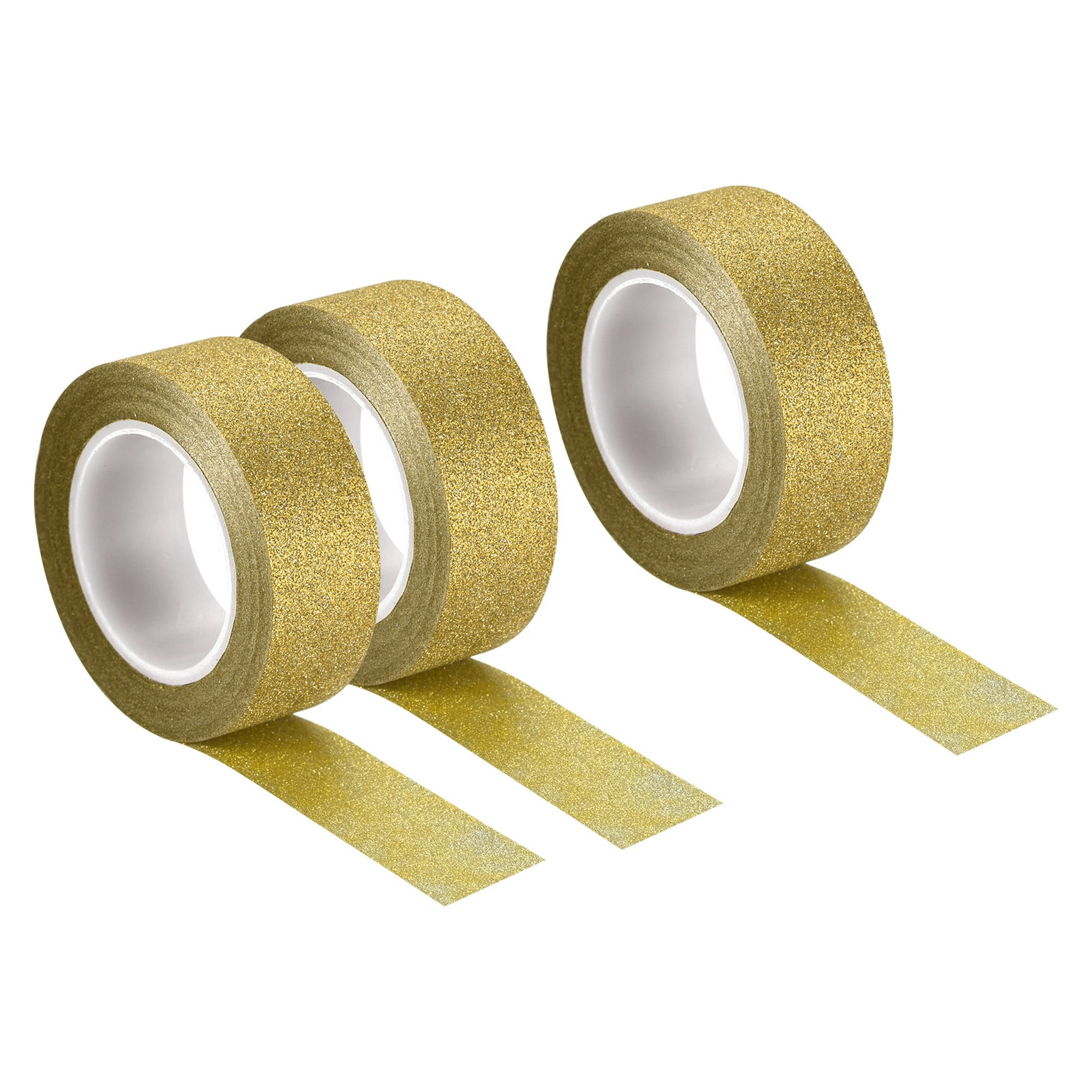  Rollo de cinta adhesiva metálica dorada con purpurina de 1  pulgada de 60 pies : Arte y Manualidades