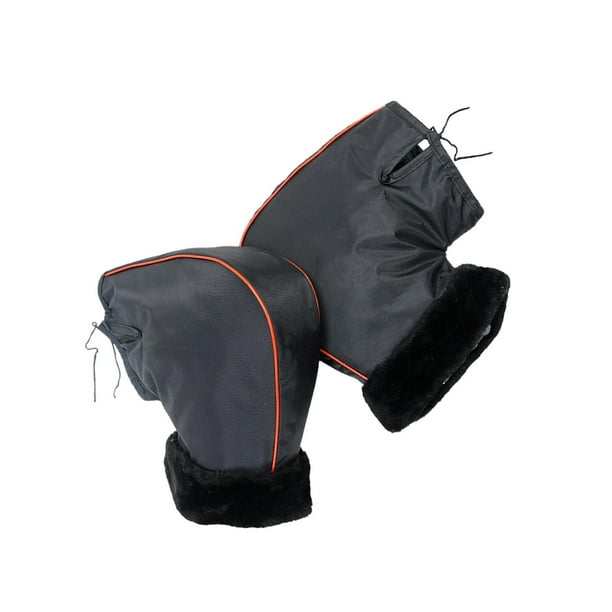 Guantes de moto de invierno cálido apto para pantalla táctil, impermeable,  resistente al viento, tela protectora, XL, Negro