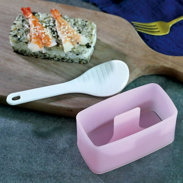 Onigiri - Paquete de 2 moldes para hacer sushi triangulares, para hacer  sushi (grande y pequeño), kit de fabricación de arroz antiadherente con 1