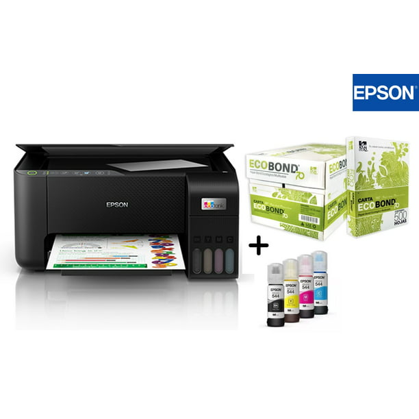 Impresora Epson Ecotank L3250 con Tintas + Paquete de 500 Hojas