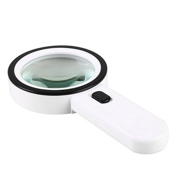 Lupa de mano 30X con luz LED, ideal para la lectura y observación de  detalles en monedas. Producto de Zulema
