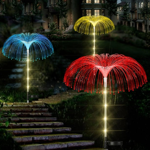 Luces LED de solares artificiales Jardin Camino Luces Lampara Starburst  Exterior