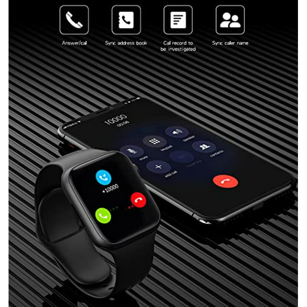 Reloj Inteligente para Teléfonos Android iOS Compatible con iPhone Samsung  para Hombre Mujer Niños, Wooull 1.75 Full Touchscreen Fitness Tracker  Bluetooth Smartwatch con Llamada/SMS/Frecuencia Cardía