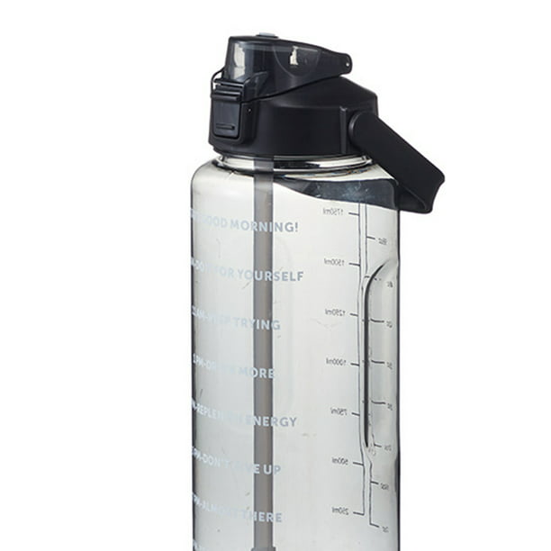 Lindas botellas de agua con pajita, botella de agua deportiva con tiempo  para beber, taza de paja po…Ver más Lindas botellas de agua con pajita