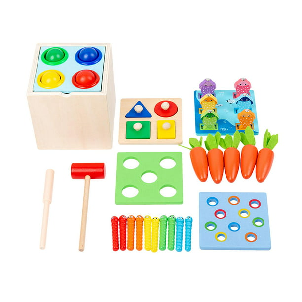 Juguetes Montessori para bebés de 1 año, juego de zanahoria, juguete d