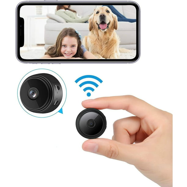 2021 Nueva versión Mini cámara oculta WiFi, cámara espía con audio