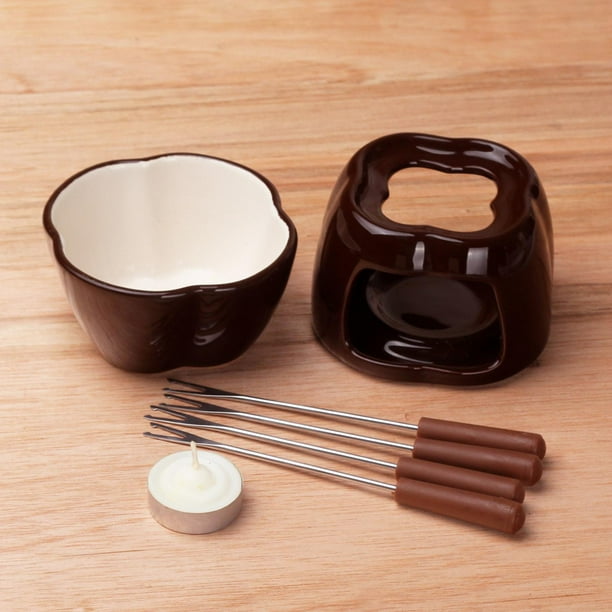 Mini olla de fondue de chocolate, mini olla de fusión de chocolate, juego  eléctrico de fusión de chocolate, calentador de chocolate, incluye 10