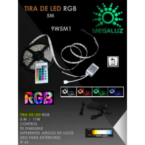 MAN0125] TIRA LED 5 METROS 12V RGB AUTO ADHESIVA LIGHT TEC