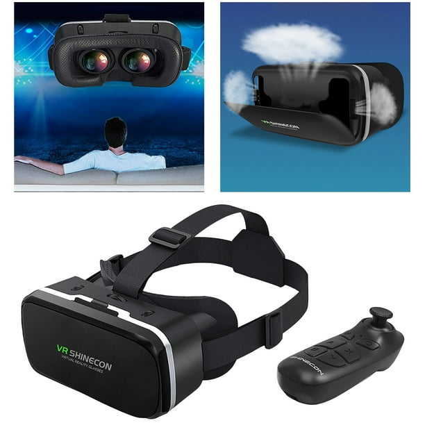 Auriculares de realidad virtual con control remoto, gafas 3D de realidad  virtual para juegos de realidad virtual y películas 3D, auriculares VR para