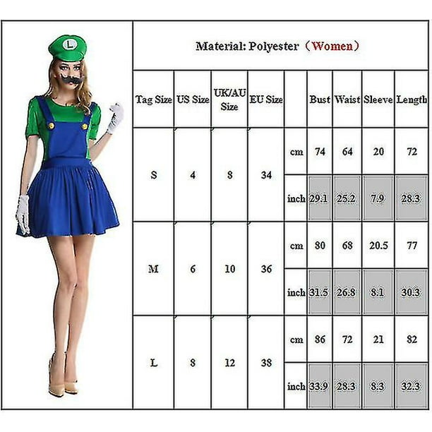  Disfraz de Super Mario Brothers para adulto, talla XL : Ropa,  Zapatos y Joyería