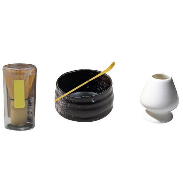 Tazón de té de cerámica Matcha, cuchara de té de bambú, batidor Matcha,  juego de té - AliExpress