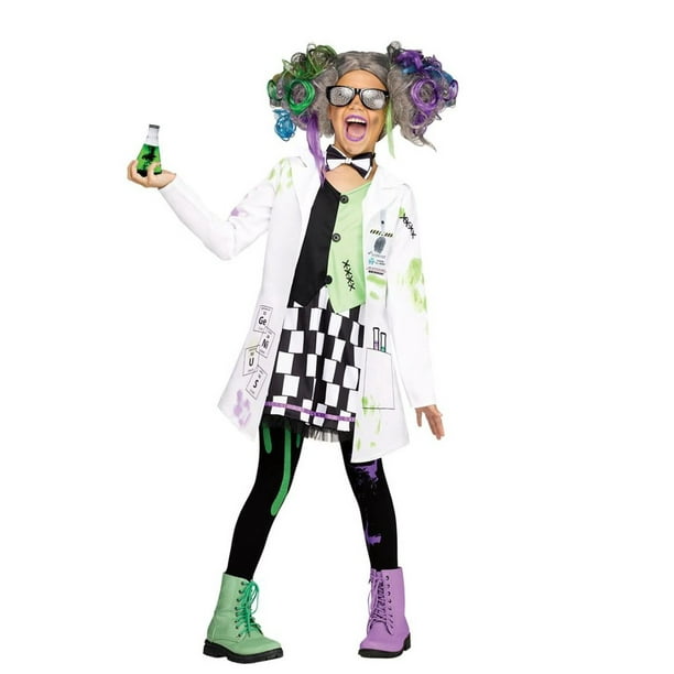 Auténtico Conjunto De Disfraz De Científico Loco Para Niños De Halloween Y  Cosplay Party Outfit