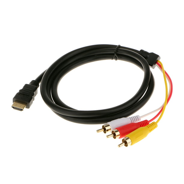 Cable AV de 1.5M a 3M, Adaptador de Componentes de Video Sunnimix Cable RCA  HDMI