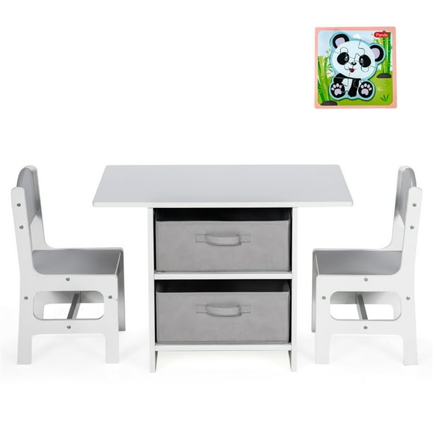 Costway Set con Mesa y 2 Sillas para Niños Comer Dibujar Escribir y Hacer  Manualidades 76,5 x 54,5 x Costway Modern