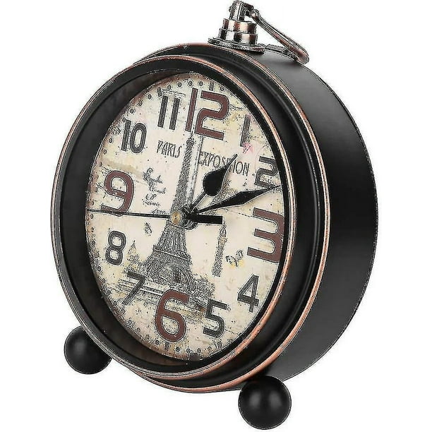 Reloj Despertador Retro, Reloj Despertador de Cabecera Antiguo con